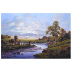 Coucher de soleil au camp de la rivière par Heinie Hartwig