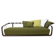 Sunset Basket Large Barrique + Green Sofa by Paola Navone