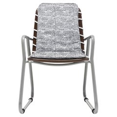 Sunset Black-And-White Dining Armchair by Paola Navone