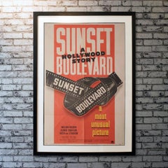 Sunset Blvd., Unframed Poster, 1950