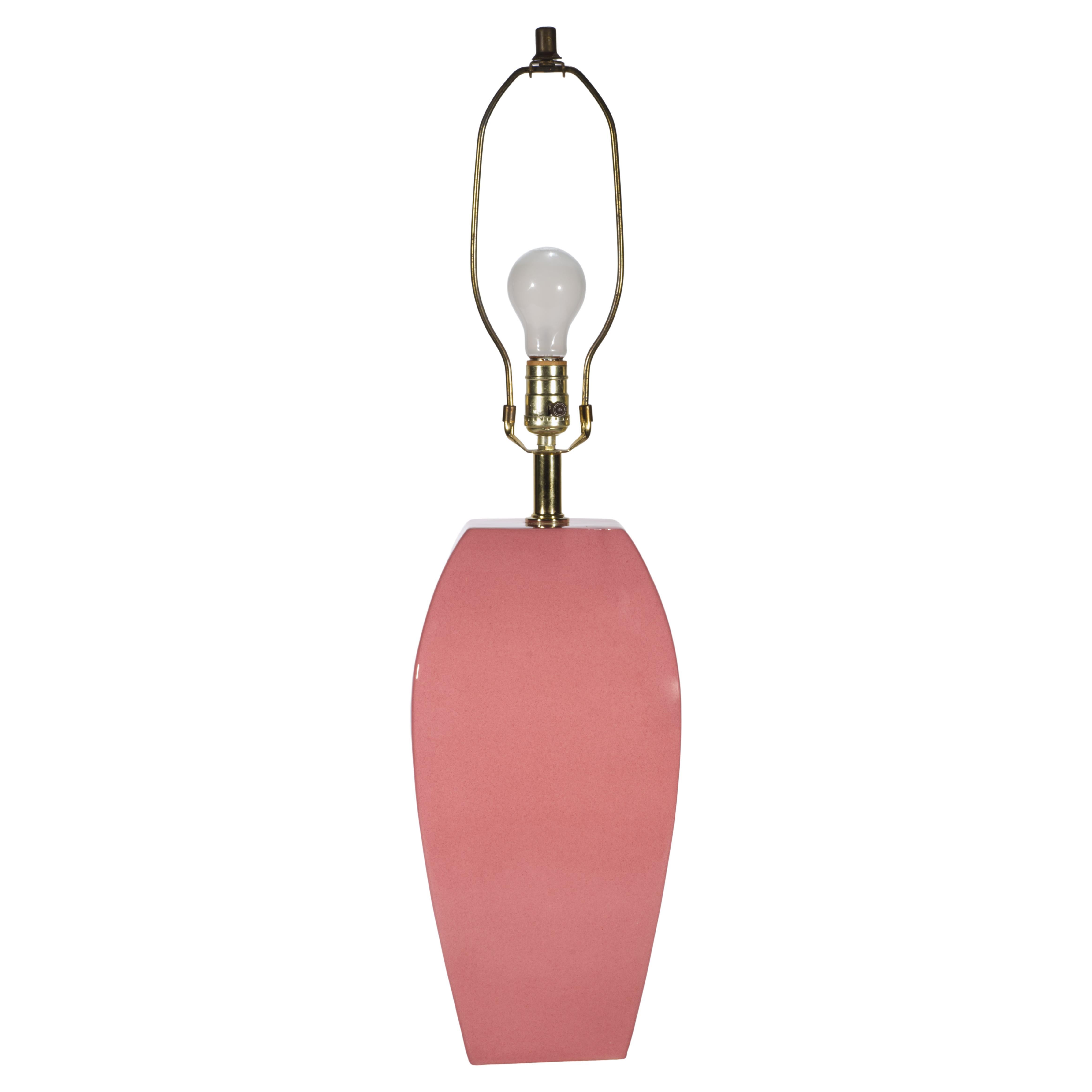 Sunset Lamps, grande lampada da tavolo scultorea con urna rosa, anni
60-
70