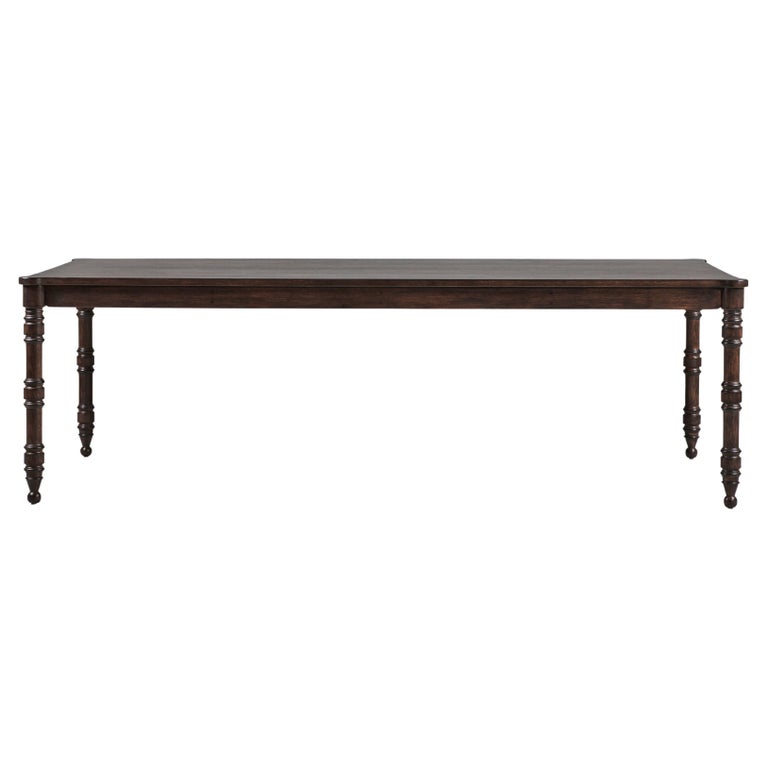 Introducing our artisanmade Sunset Dining Table. A new piece with a timeworn feel--the solid wood top is paired with lathe-turned legs, which taper down to ball feet. The design melds vintage-inspired details with a contemporary scale. 

Inspired by