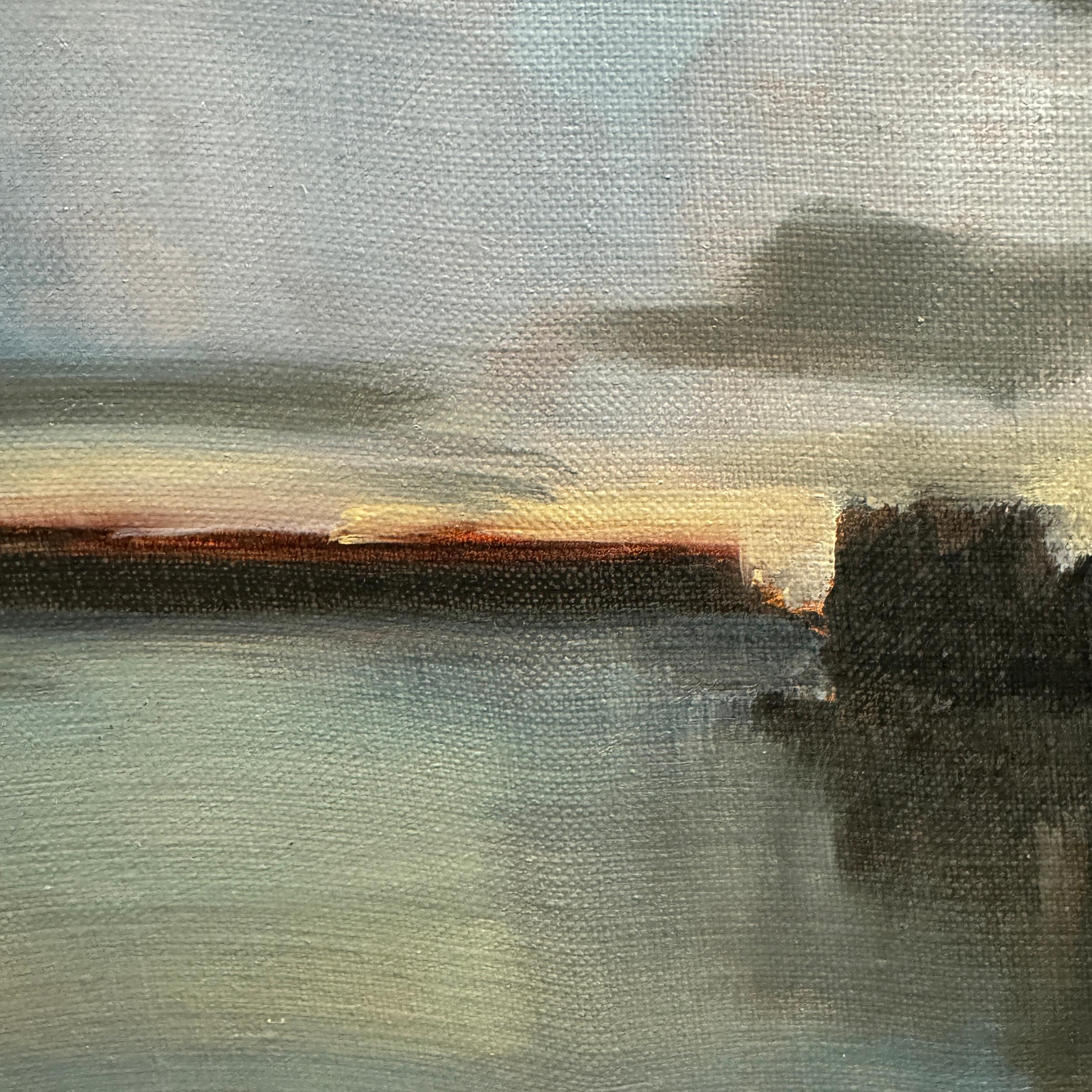 Sunset Landscape Painting by Mira Módly For Sale 1