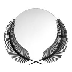 Sunset Large Black Mirror by Nika Zupanc