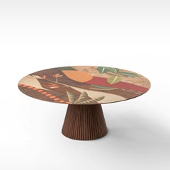 Sunset Oak Coffee Table with Artisanal Dunes&Sunset-inspired Veneer Detailing