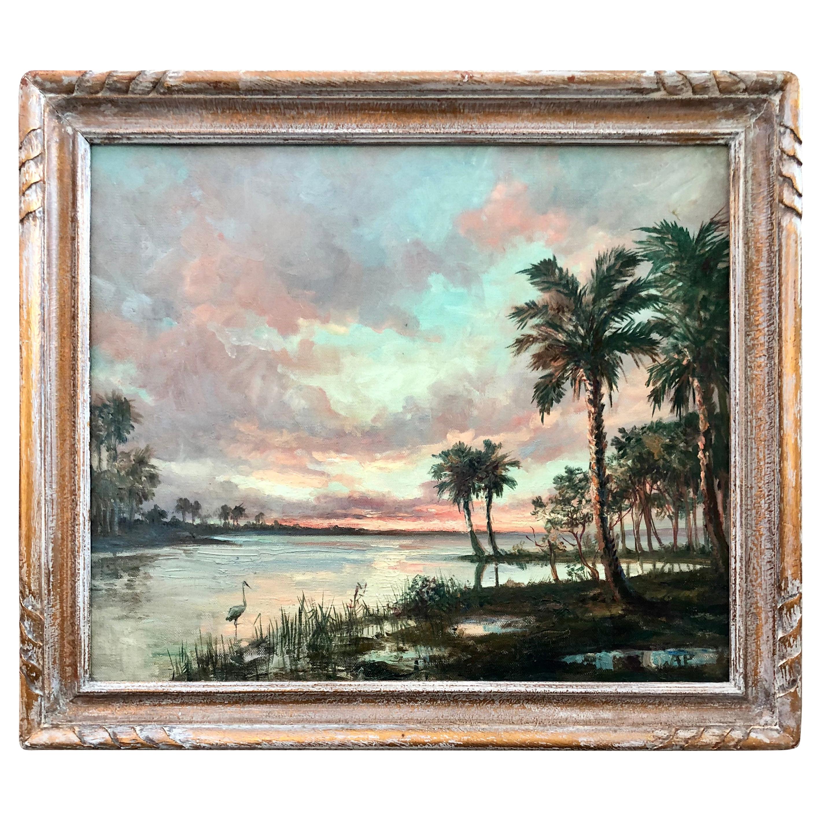 "Sunset on the Glades" Florida Highwaymen Painting