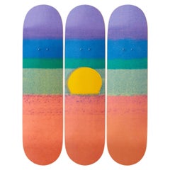 Skateboards orange coucher de soleil d'après Andy Warhol