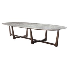 Sunset Oval Barrique + Sahara Grey Dining Table by Paola Navone