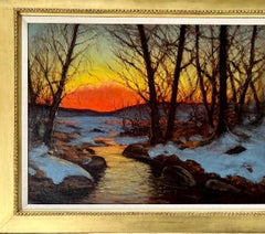 "Sunset over the Lake in Winter" by Edvard Rosenberg