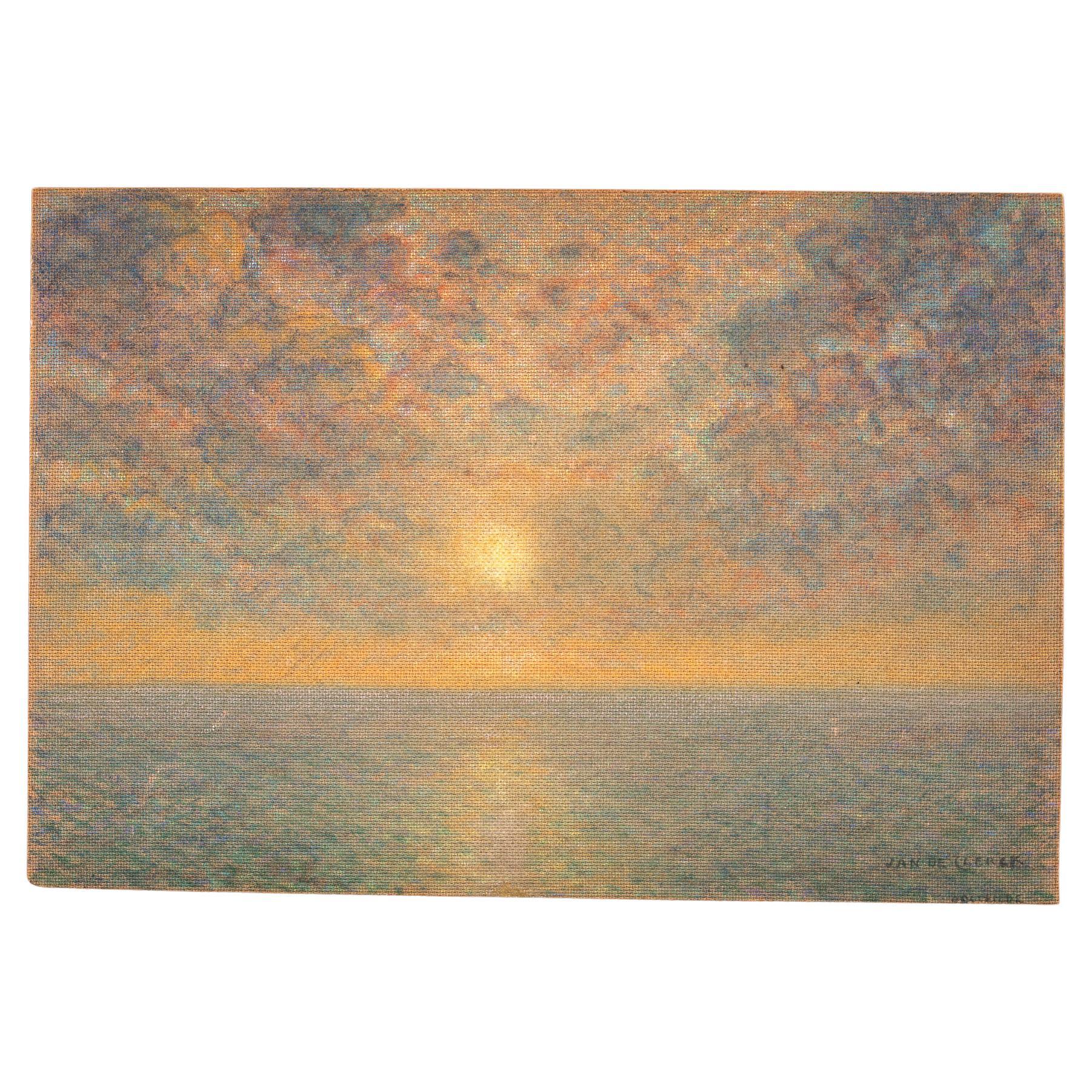 Sunset over the Sea, Jan de Clerck '1891-1964' For Sale
