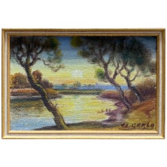 Sunset Painting by Urbain Gerlo