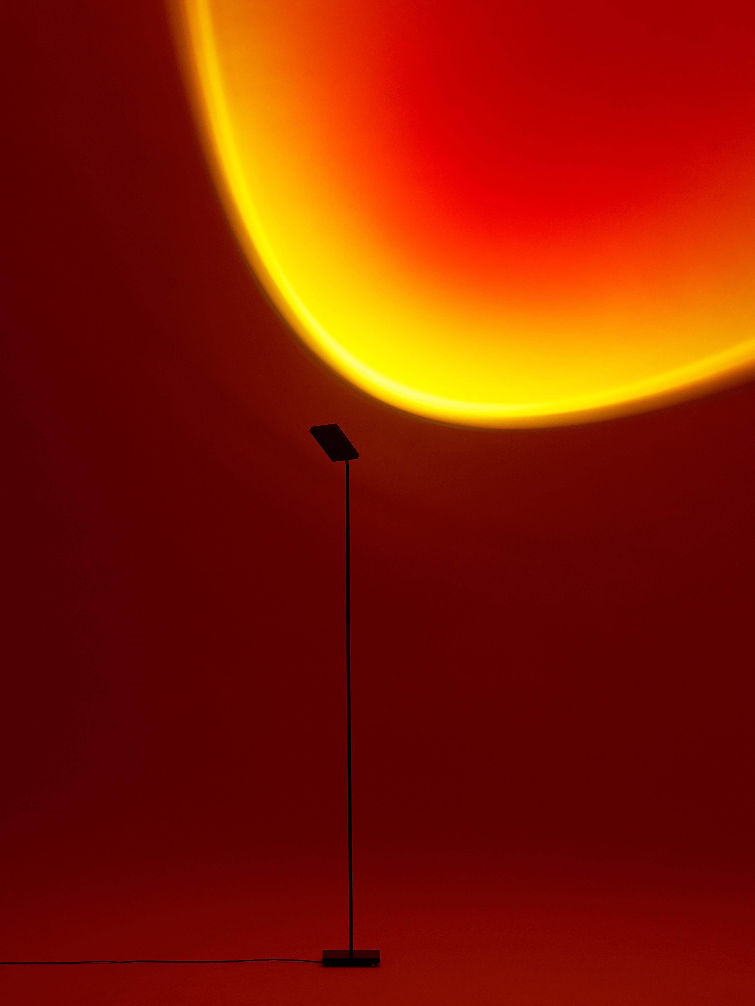 Post-Modern Sunset Red Halo Evo ii Floor Lamp by Mandalaki