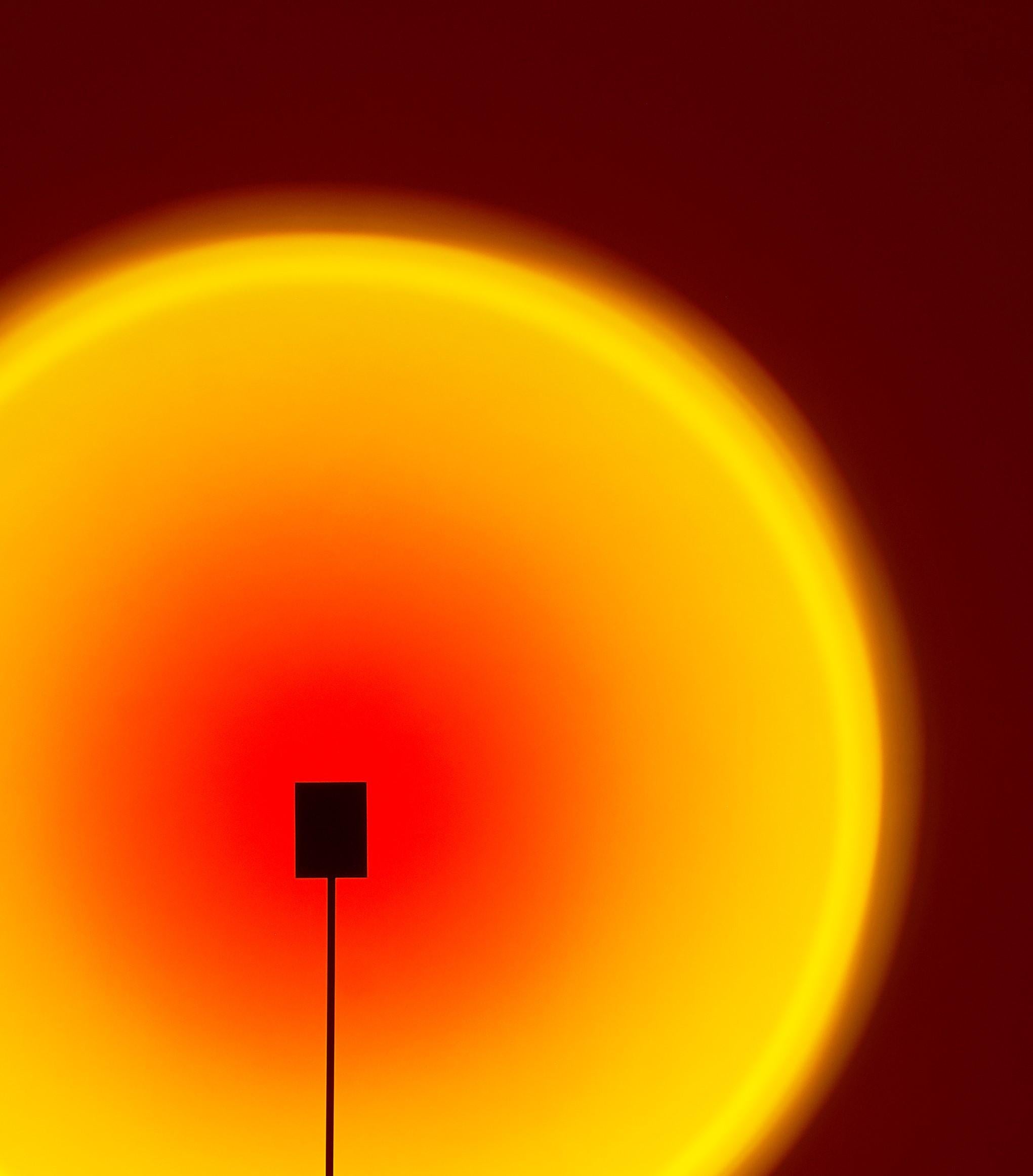 Italian Sunset Red Halo Evo ii Floor Lamp by Mandalaki