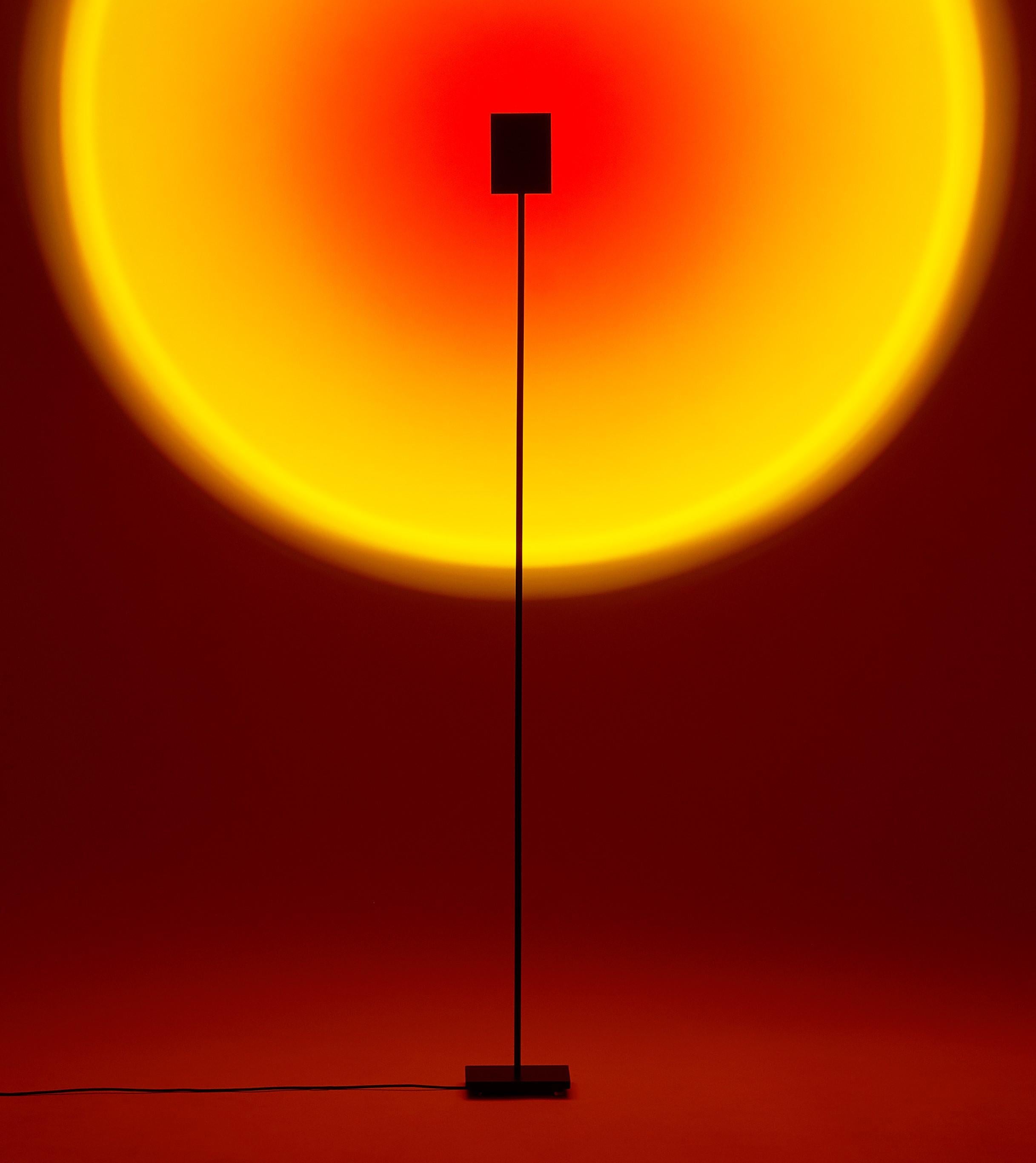 Post-Modern Sunset Red Halo One Floor Lamp by Mandalaki For Sale