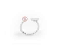 Sunset Ring in Sterling Silver 925 with Pink Pearl by Alejandra Campos Taylor