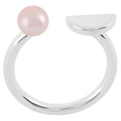 Sunset Ring in Sterling Silver 925 with Pink Pearl by Alejandra Campos Taylor