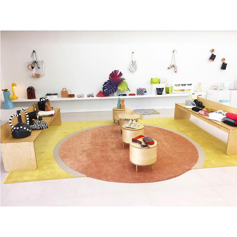 round yellow rugs