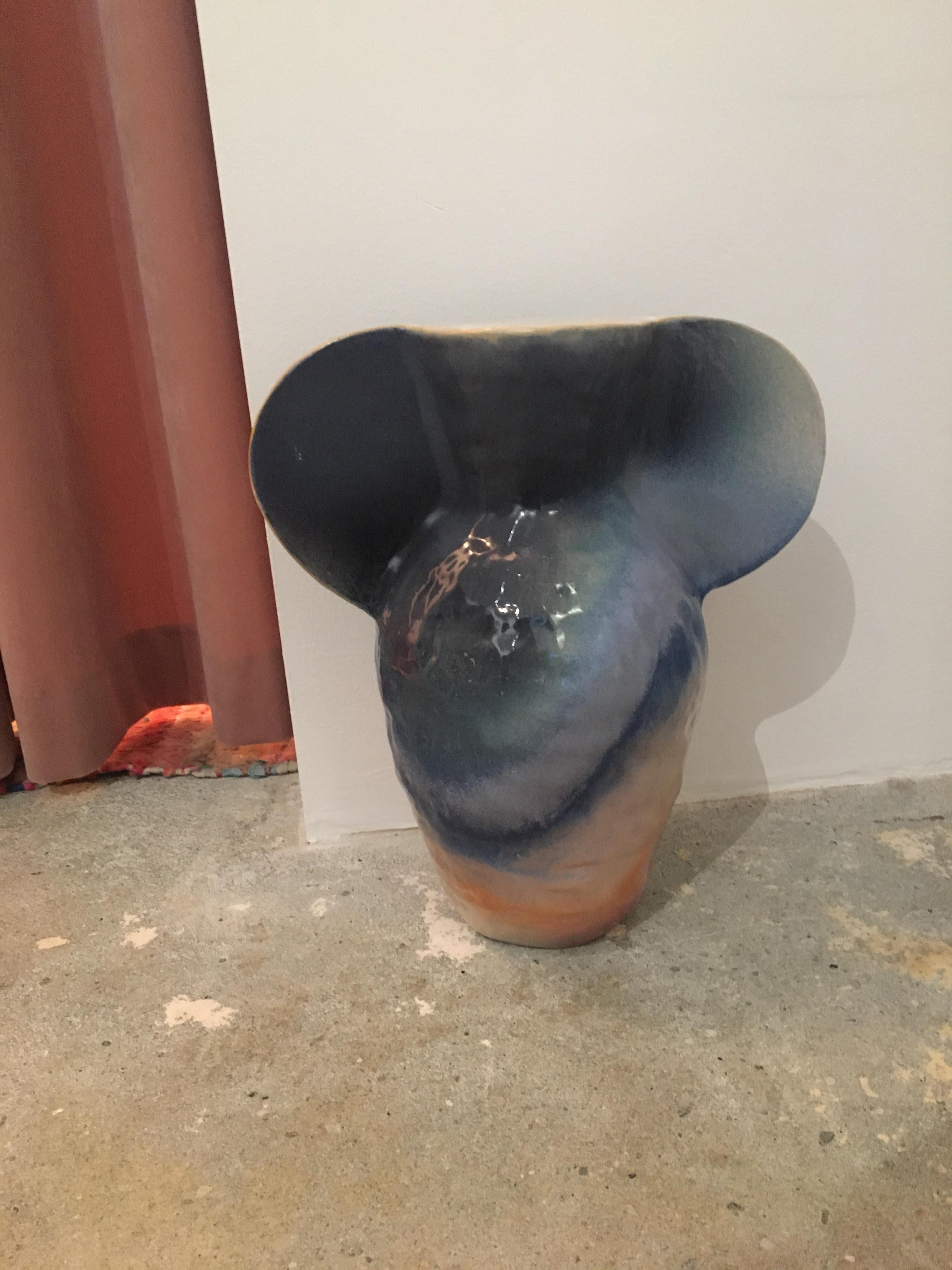 Sunset Sculpture Vase by Maria Lenskjold
Dimensions: H 30 cm
Materials: Stoneware

Maria Lenskjold’s practice is based on a consistent principle; to investigate and interact with the common pictorial artistic categories and challenge them in