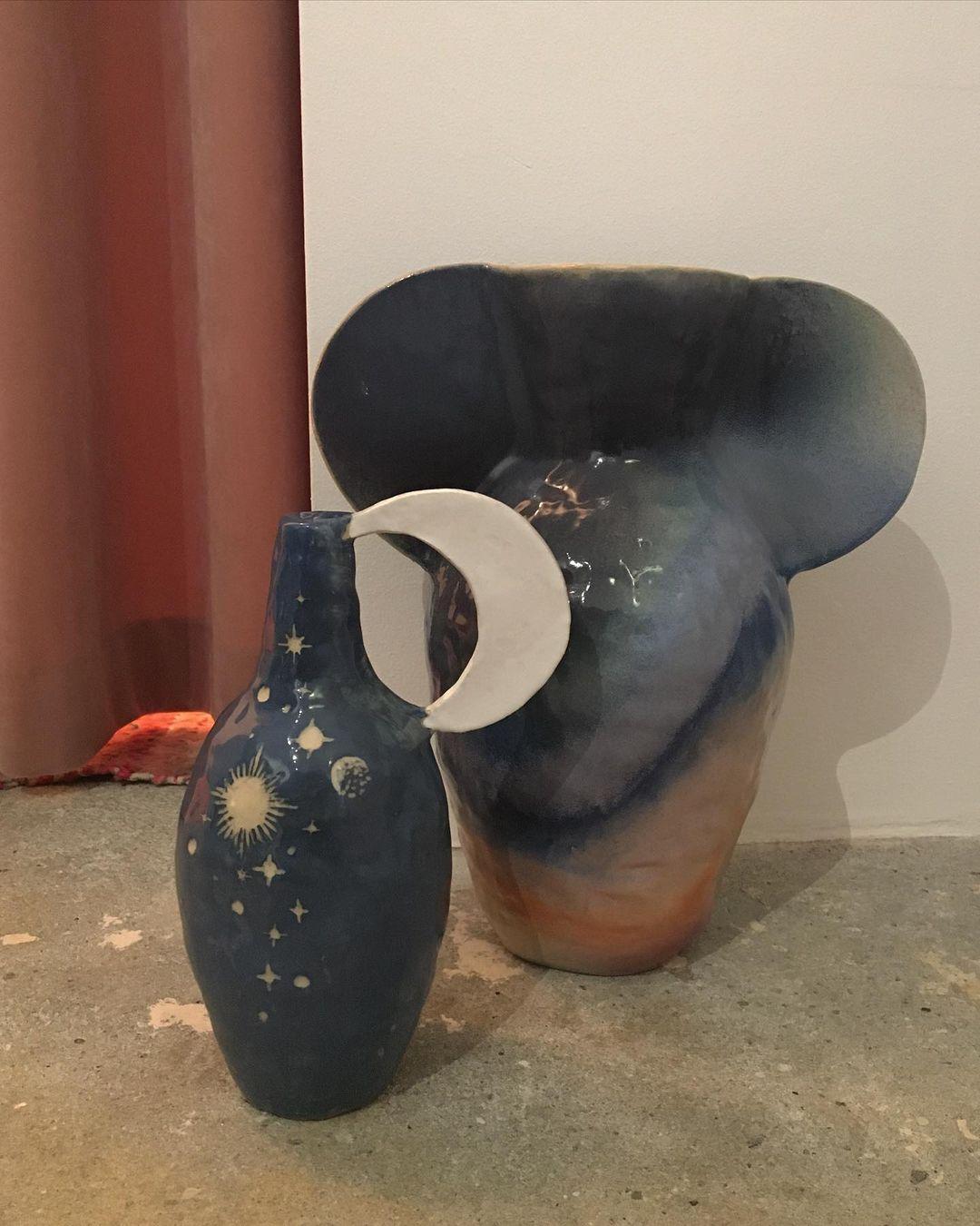 Modern Sunset Sculpture Vase by Maria Lenskjold