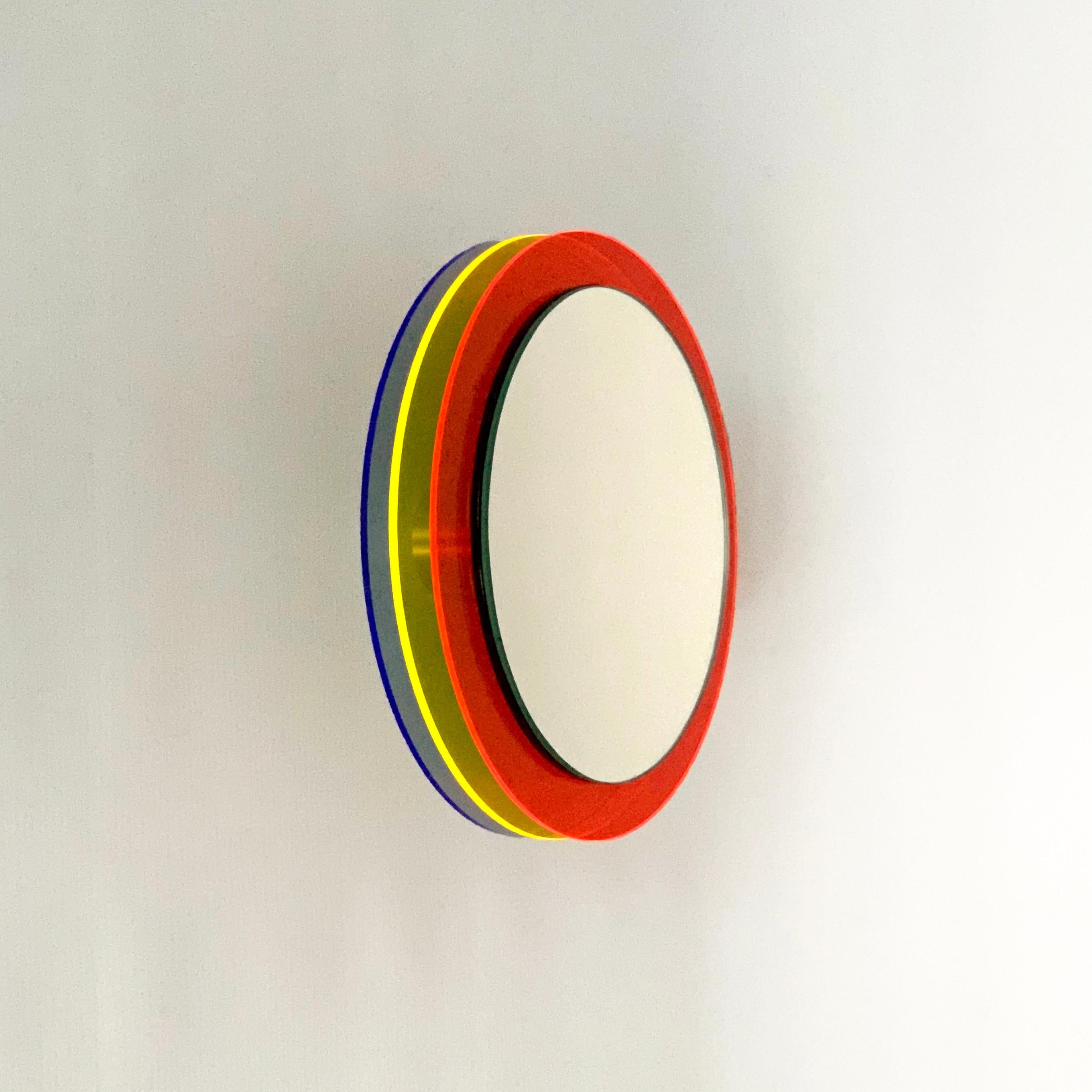 Alluminio Sunset Set 2b, specchi da parete con plexiglass, scultura di design di Andreas Berlin in vendita