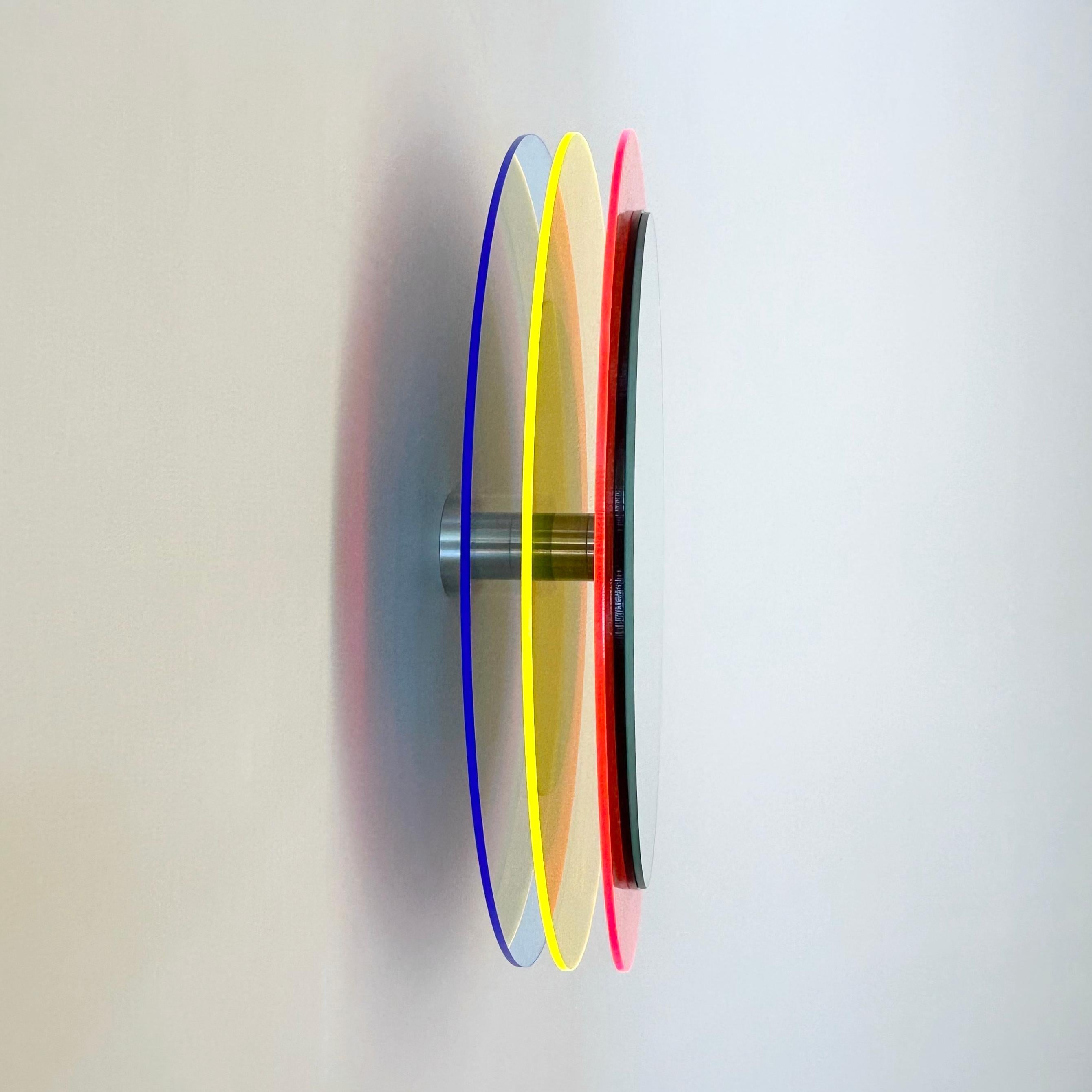 Sunset Set 2b, specchi da parete con plexiglass, scultura di design di Andreas Berlin in vendita 1