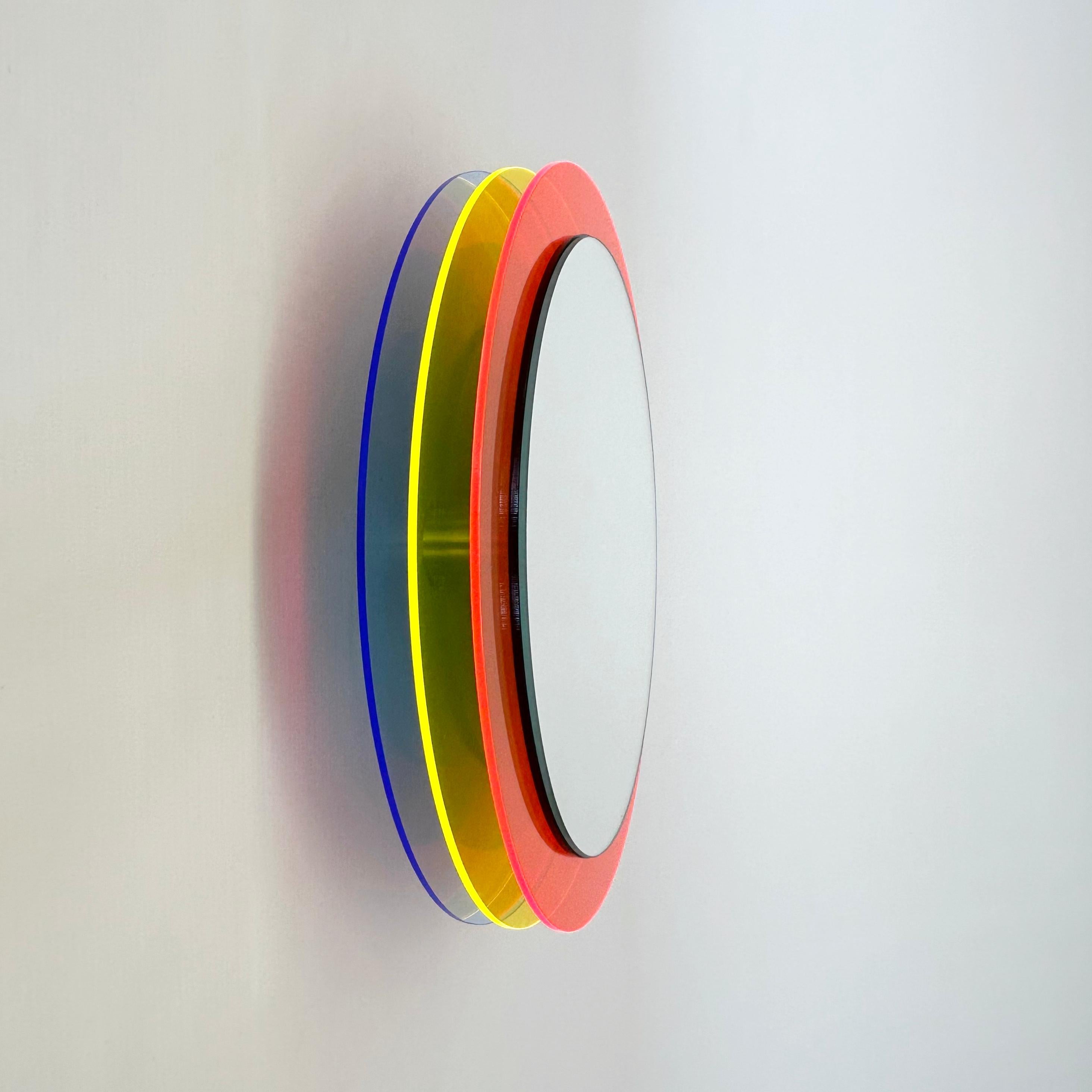 Sunset Set 2b, specchi da parete con plexiglass, scultura di design di Andreas Berlin in vendita 3
