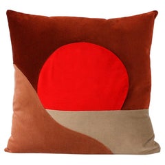 Sunset Velvet Deluxe Handmade Decorative Pillow