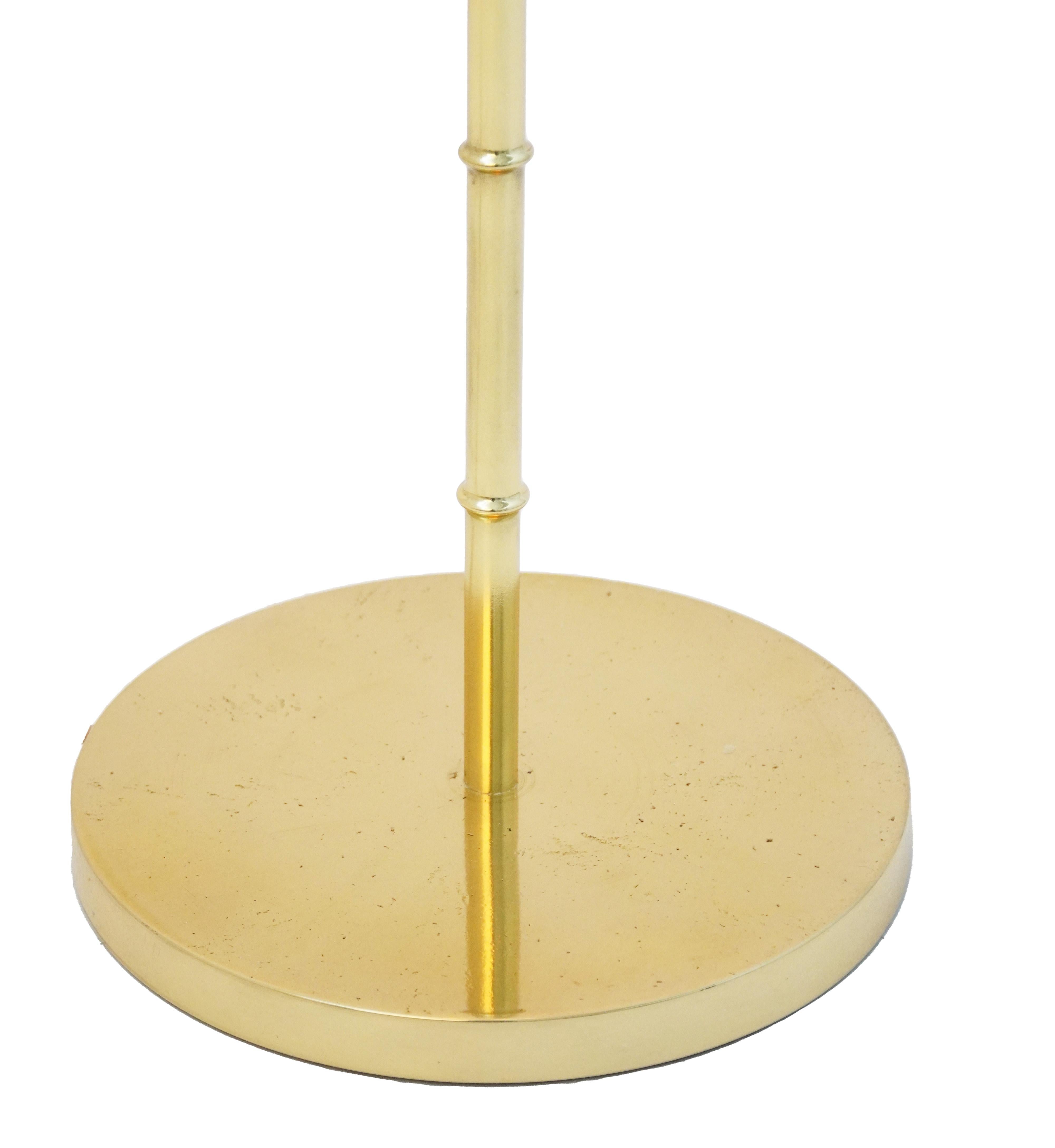 “Sunshine” Contemporary Floor Lamp 60, Kyoto Washi, Raffia, Bamboo Brass Stem For Sale 6