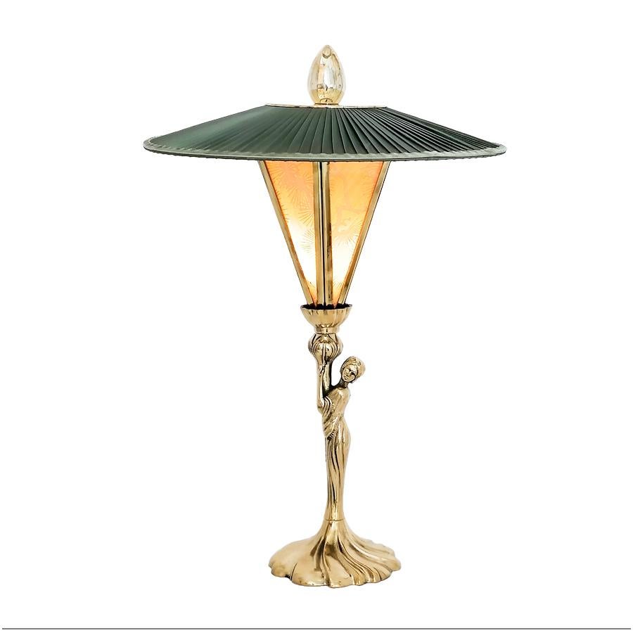 Italian “Sunshine” Contemporary Table Lamp, Kyoto washi , Silk, cast melted Brass For Sale