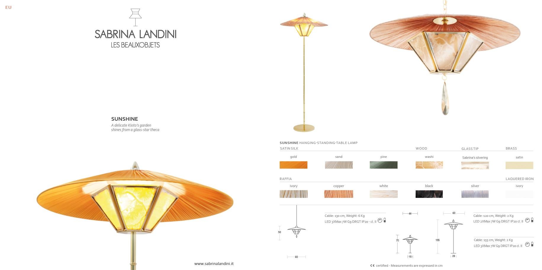 Lampe de bureau contemporaine Sunshine, Kyoto Washi, soie, laiton moulé en vente 2