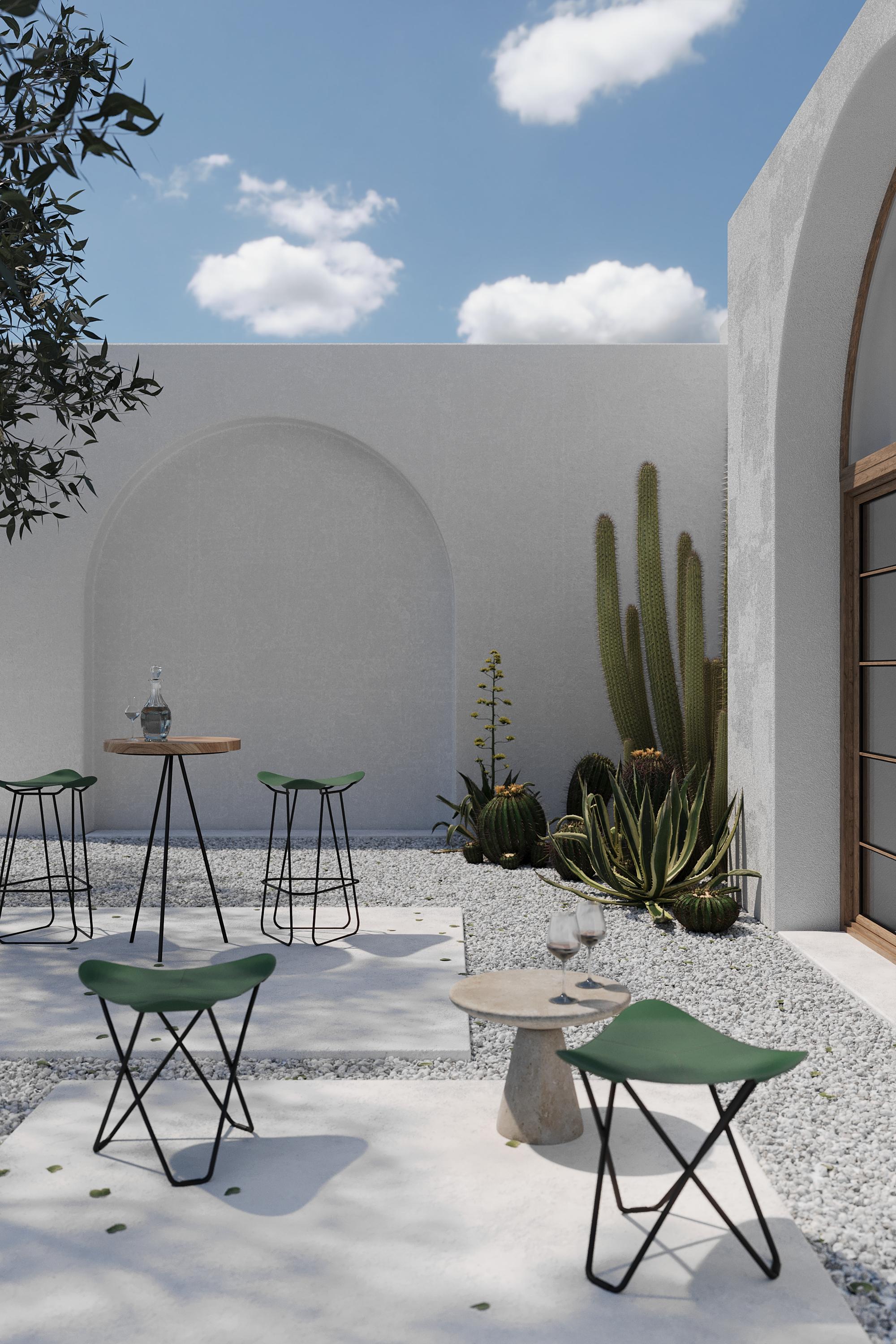 Postmoderno Sgabello da esterno Sunshine Flying Goose di Cuero Design in vendita