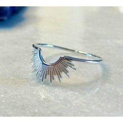 Sunshine Ring New Year's Gift 925 Sterling Silver Sunburst Ring Women Present.