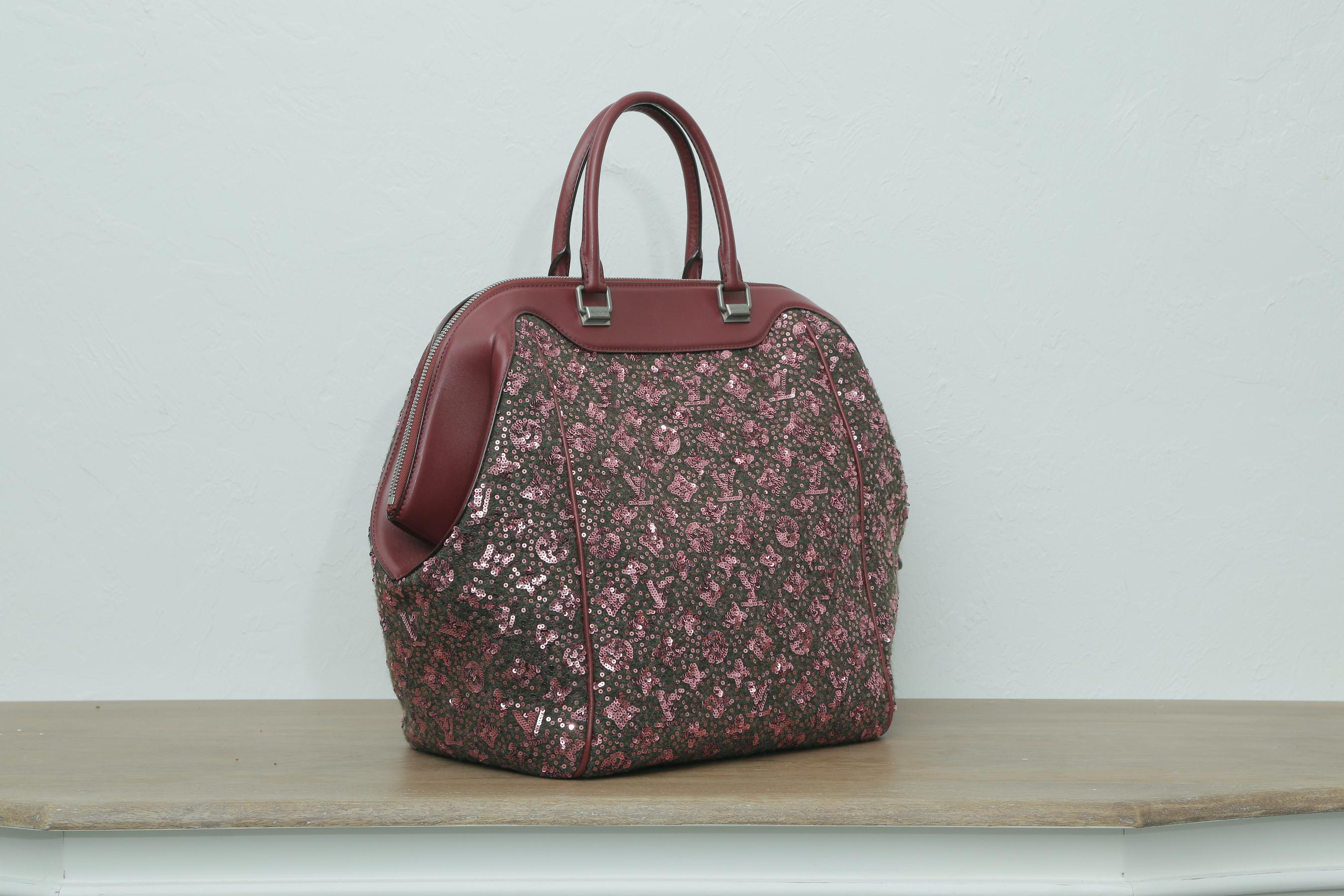 Gray Sunshine Winter 2012 Limited Edition Express North South Burgundy Leather Sequin