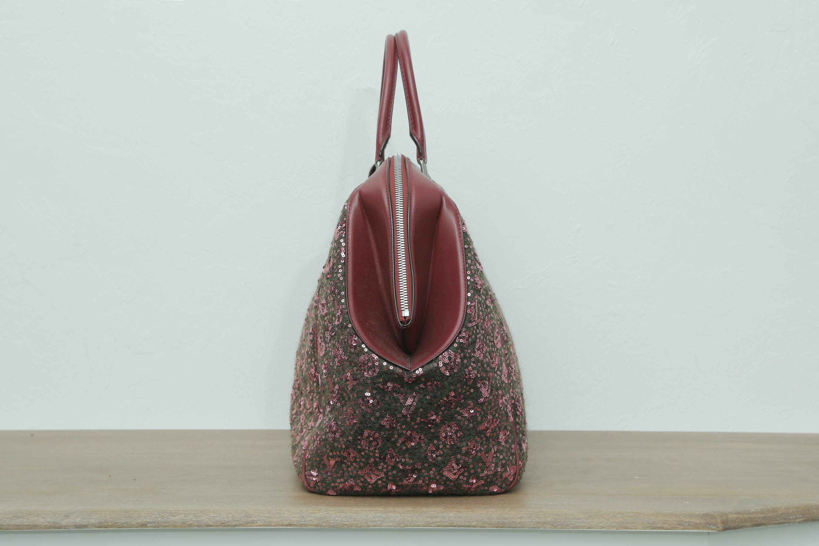 Women's Sunshine Winter 2012 Limited Edition Express North South Burgundy Leather Sequin