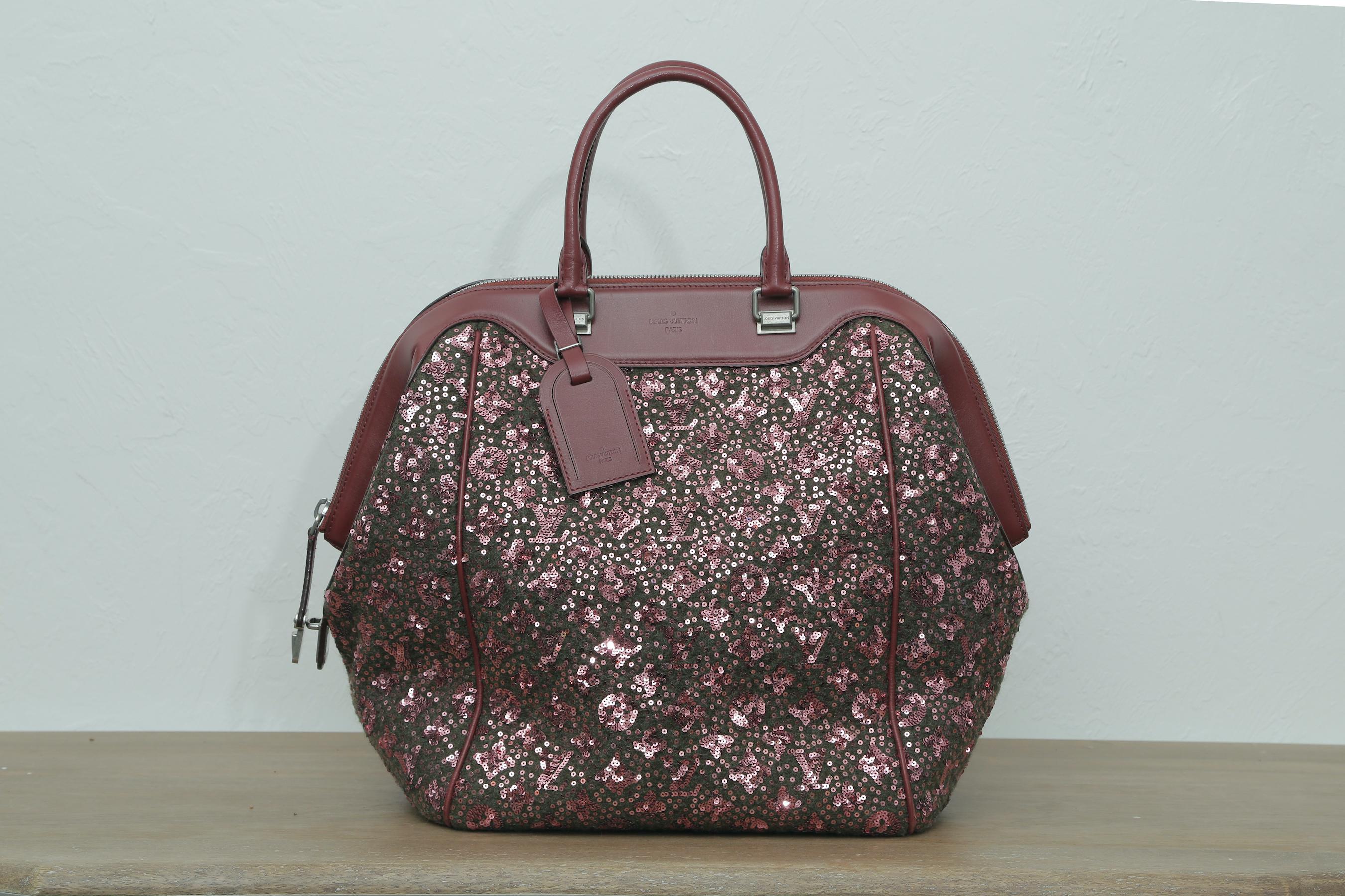 Sunshine Winter 2012 Limited Edition Express North South Burgundy Leather Sequin 4
