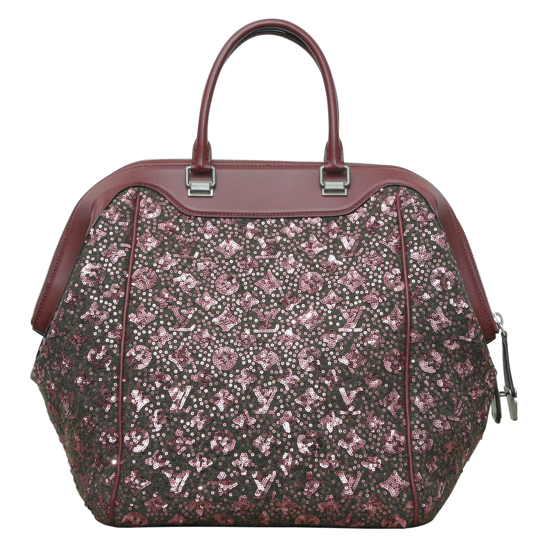 Sunshine Winter 2012 Limited Edition Express North South Burgundy Leather Sequin