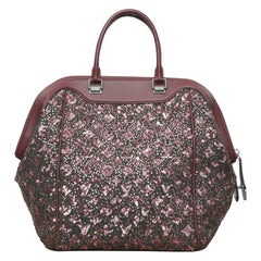 Sunshine Winter 2012 Limited Edition Express North South Burgundy Leather Sequin