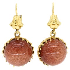 Sunstone Drop Earrings