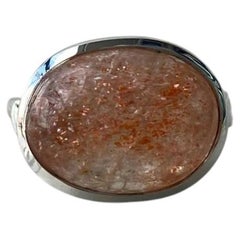 Sunstone silver ring