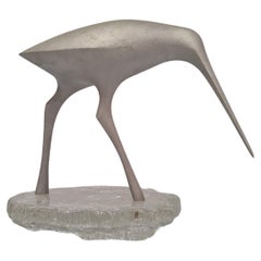 Sculpture d'oiseau en forme de coupe de tourbière "Suokurppa" de Tapio Wirkkala pour Kultakeskus