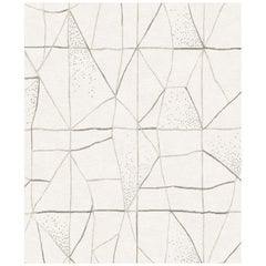 Suono Alto - Beige Funny Hand-Knotted Blend-silk Rug