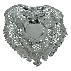 Super Big and Super Romantic Sterling Silver Heart Bowl by Gorham
