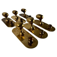 "Super" brass coat hanger by L. Caccia Dominioni for Azucena, 6 available