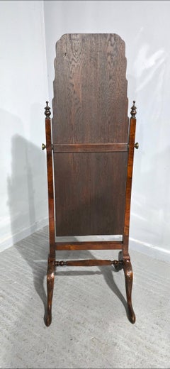 Super Burr Walnut Cheval Mirror