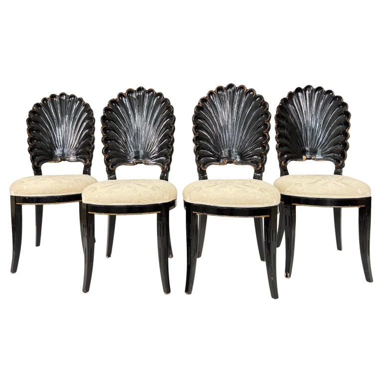 Super Chic Clamshell Dining Chairs For Sale at 1stDibs