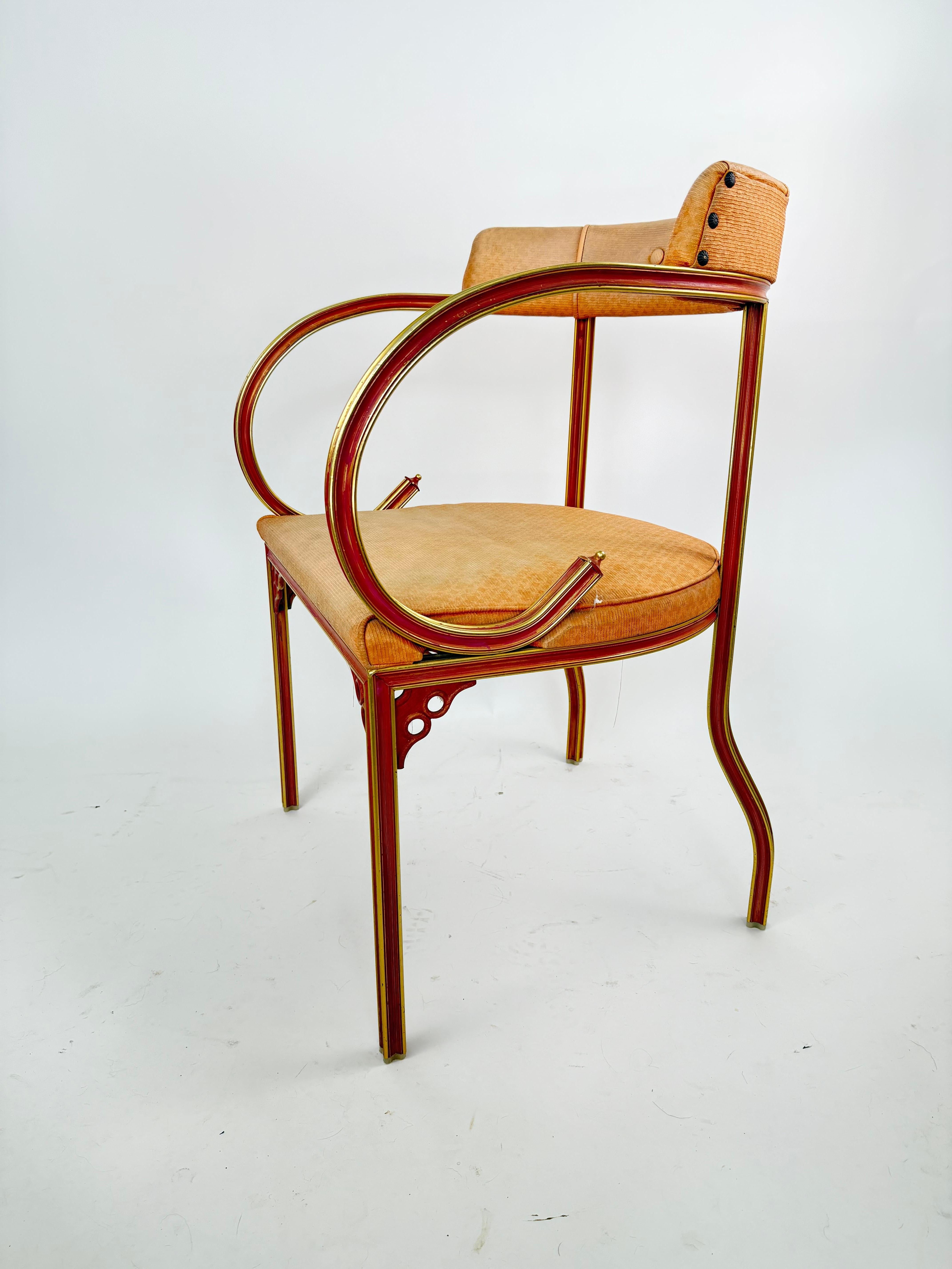 Super Chic Pair of Art Deco Lounge Chairs by John Van Koert Cymball Line In condizioni buone in vendita a Dallas, TX