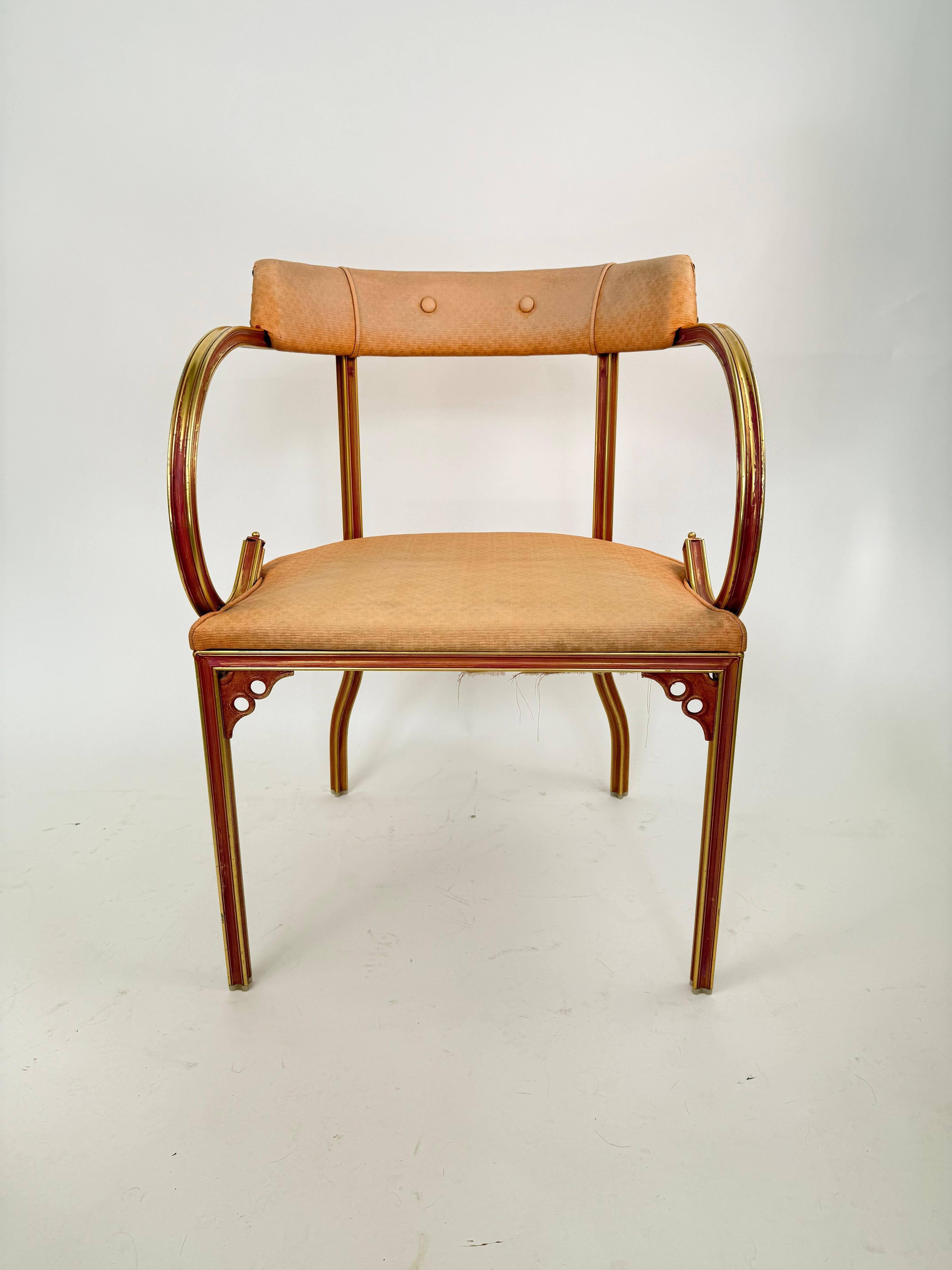 Metà XX secolo Super Chic Pair of Art Deco Lounge Chairs by John Van Koert Cymball Line in vendita
