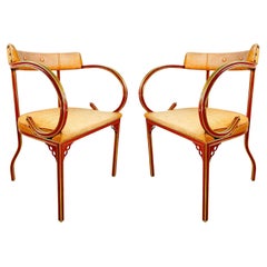 Super Chic Pair of Art Deco Lounge Chairs by John Van Koert Cymball Line