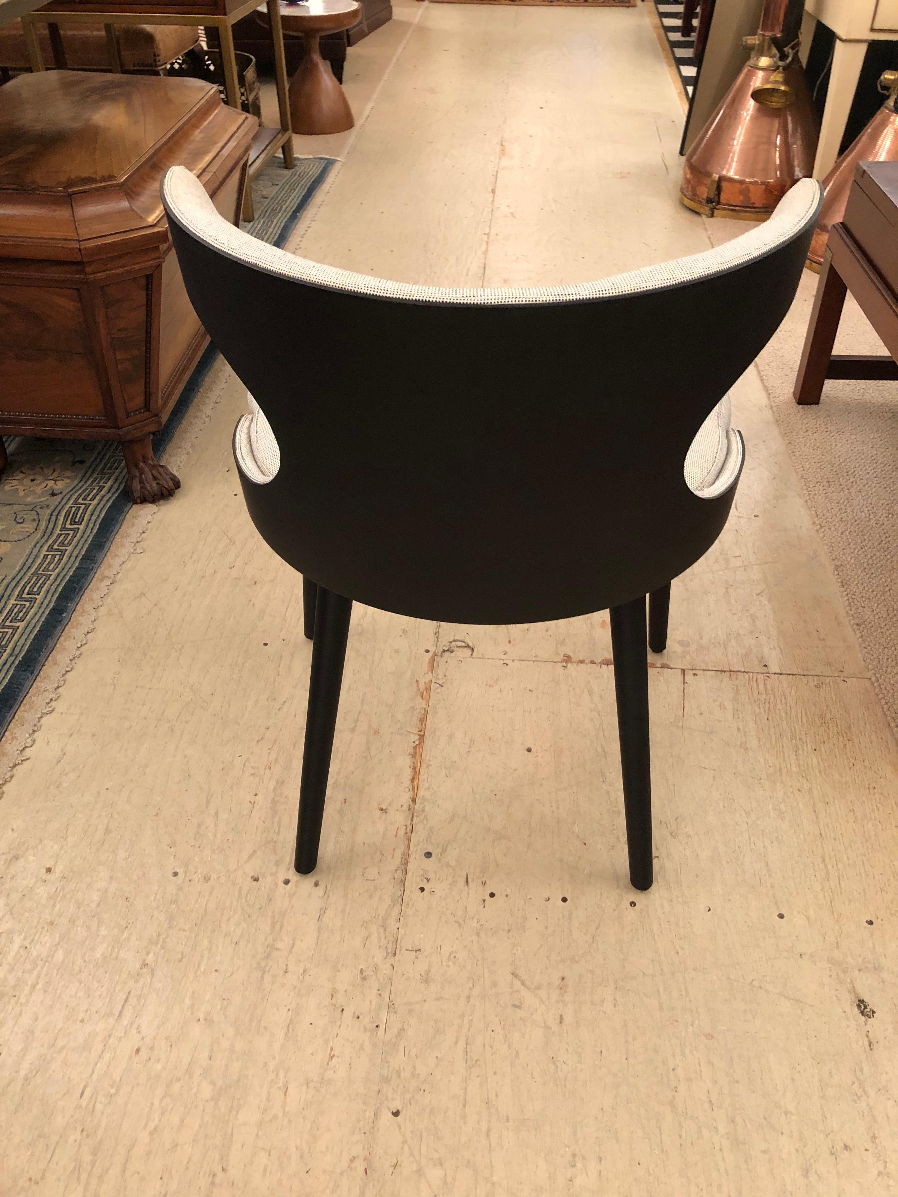 Super Chic Sculptural Pair of Italian Chairs For Sale 3