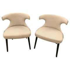 Used Super Chic Sculptural Pair of Italian Chairs